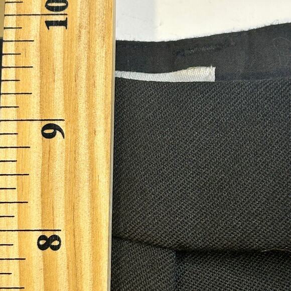 Garnet Hill black wool lined straight/wide leg tuxedo full length trousers sze 6 - Picture 9 of 12